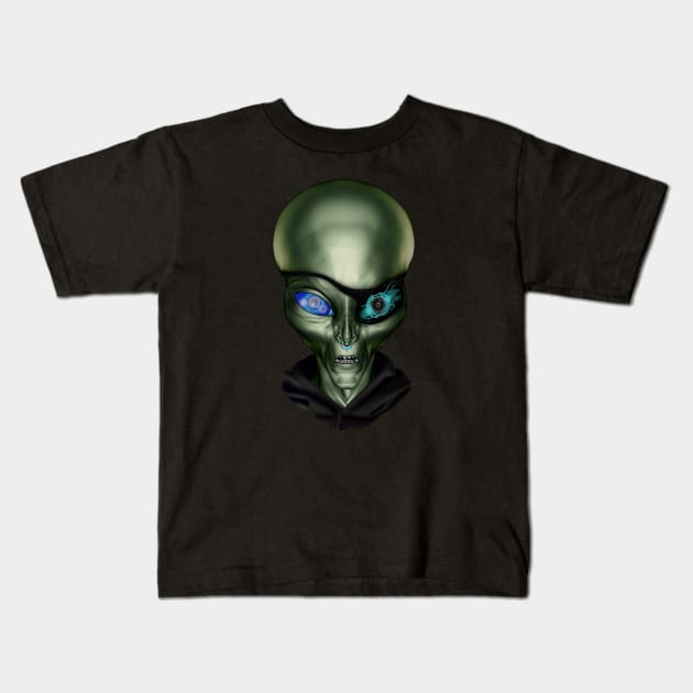 Alienated Alien Army Urban Tech Kids T-Shirt by Atomus